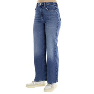 JEANS ANKLE WIDE LEG AZZURRO